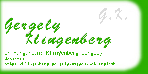 gergely klingenberg business card